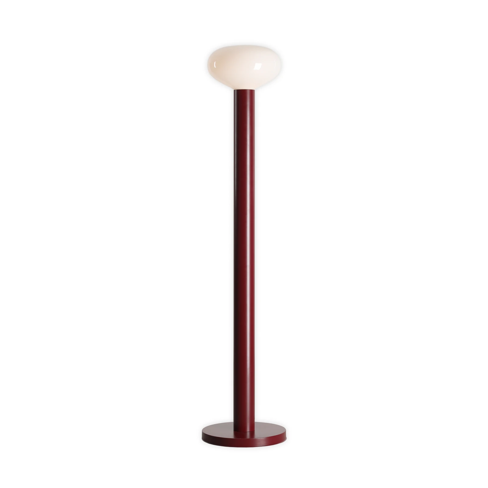 Stehleuchte Flo, rot, Höhe 138 cm, 1-flammig, Glas