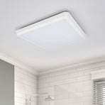 Arcchio LED ceiling light Augustin, 30 x 30 cm, white, IP54