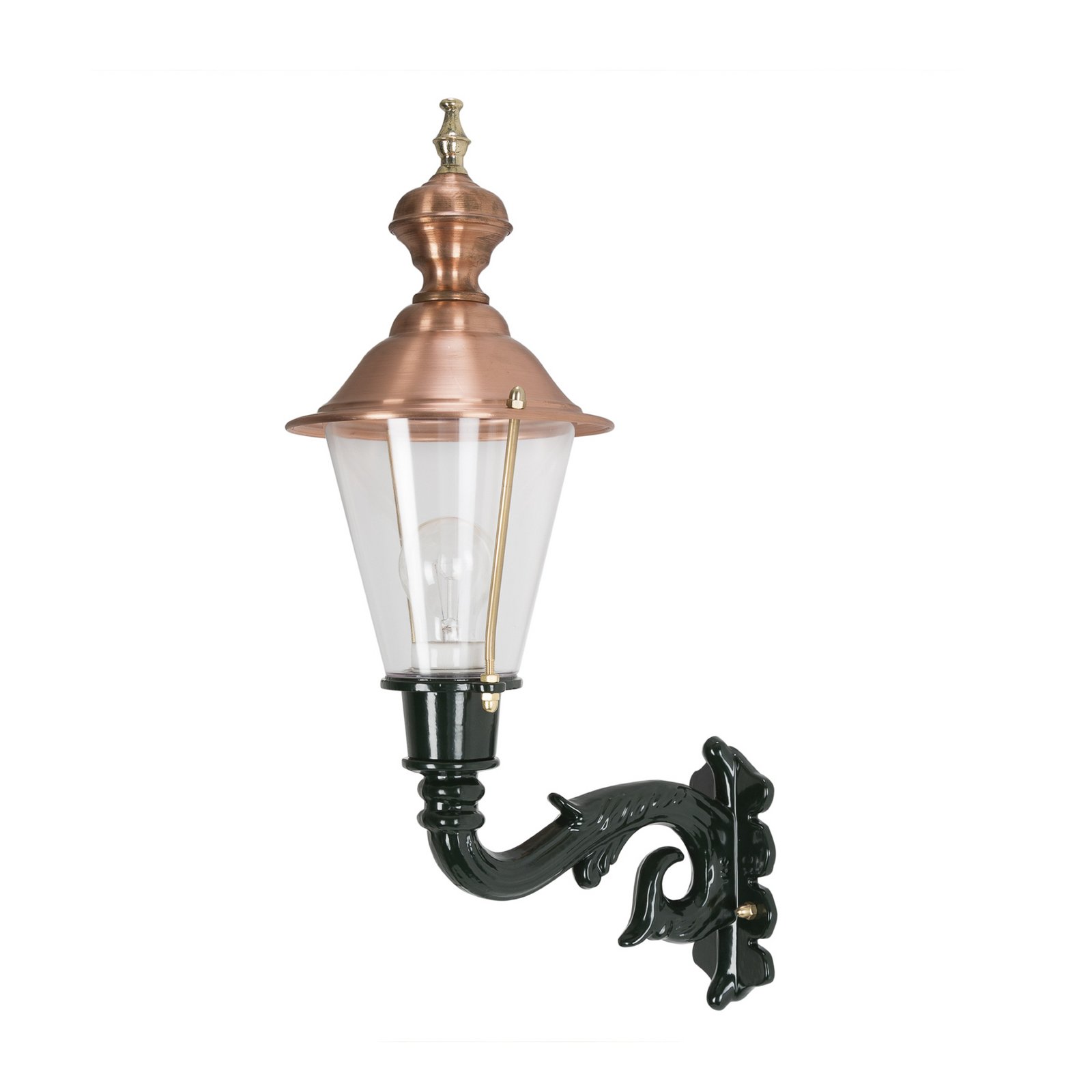 Außenwandleuchte Hoorn, Fassung oben, grün