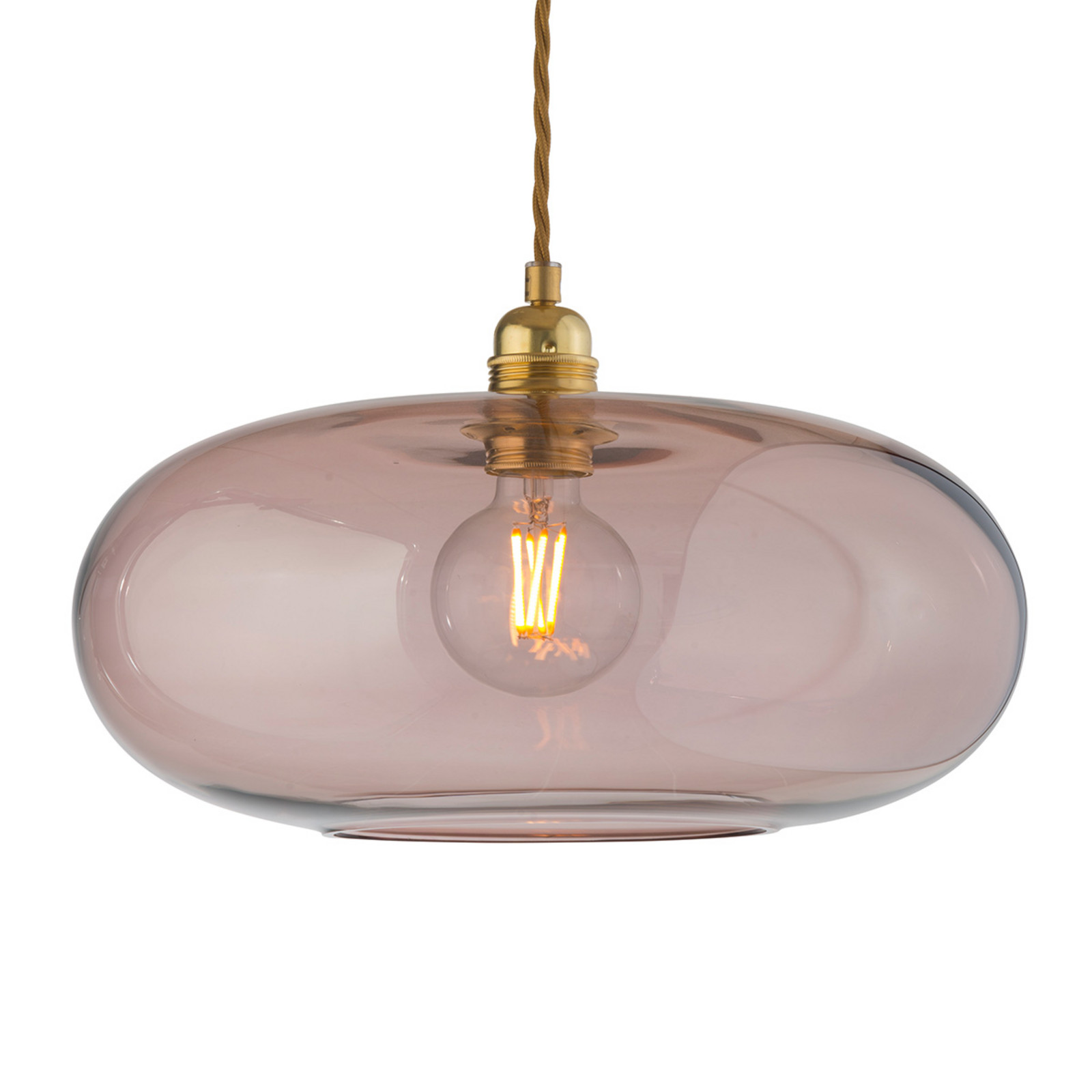 EBB & FLOW Horizon lampă pendul maro-rosé Ø 36 cm - Camera de zi / sufragerie - Scandinavă - maro-rosé auriu - Sticlă