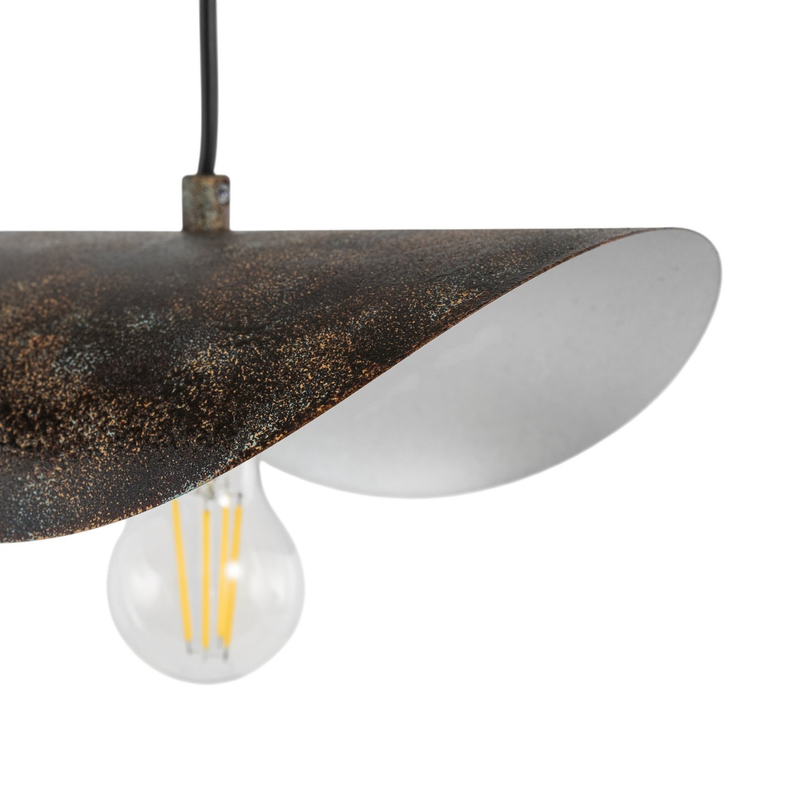 Hanglamp Eger, 1-lamp, antiekbruin, metaal, E27