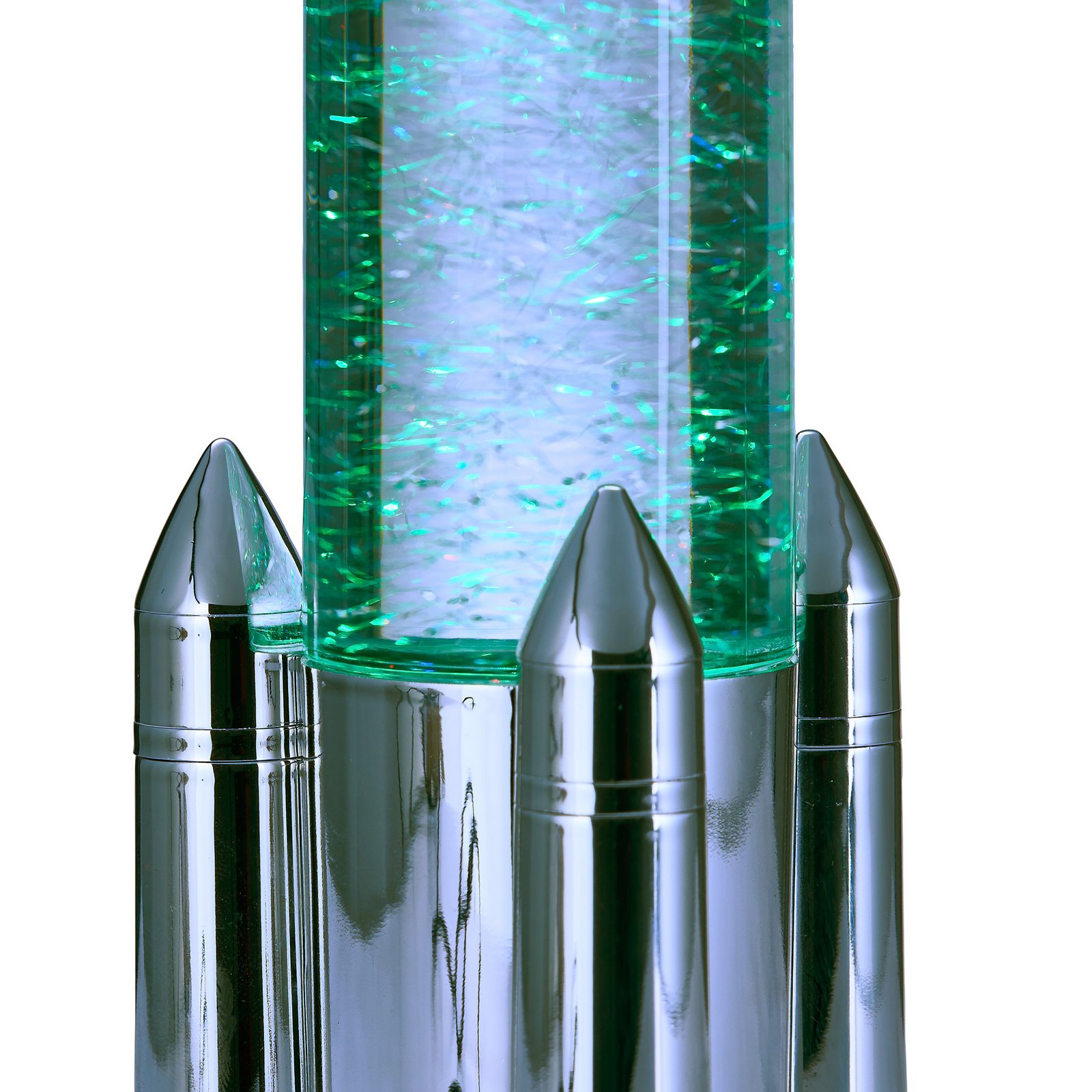 LED-bordslampa Apollo, titanfärgad, höjd 33 cm, RGB, USB