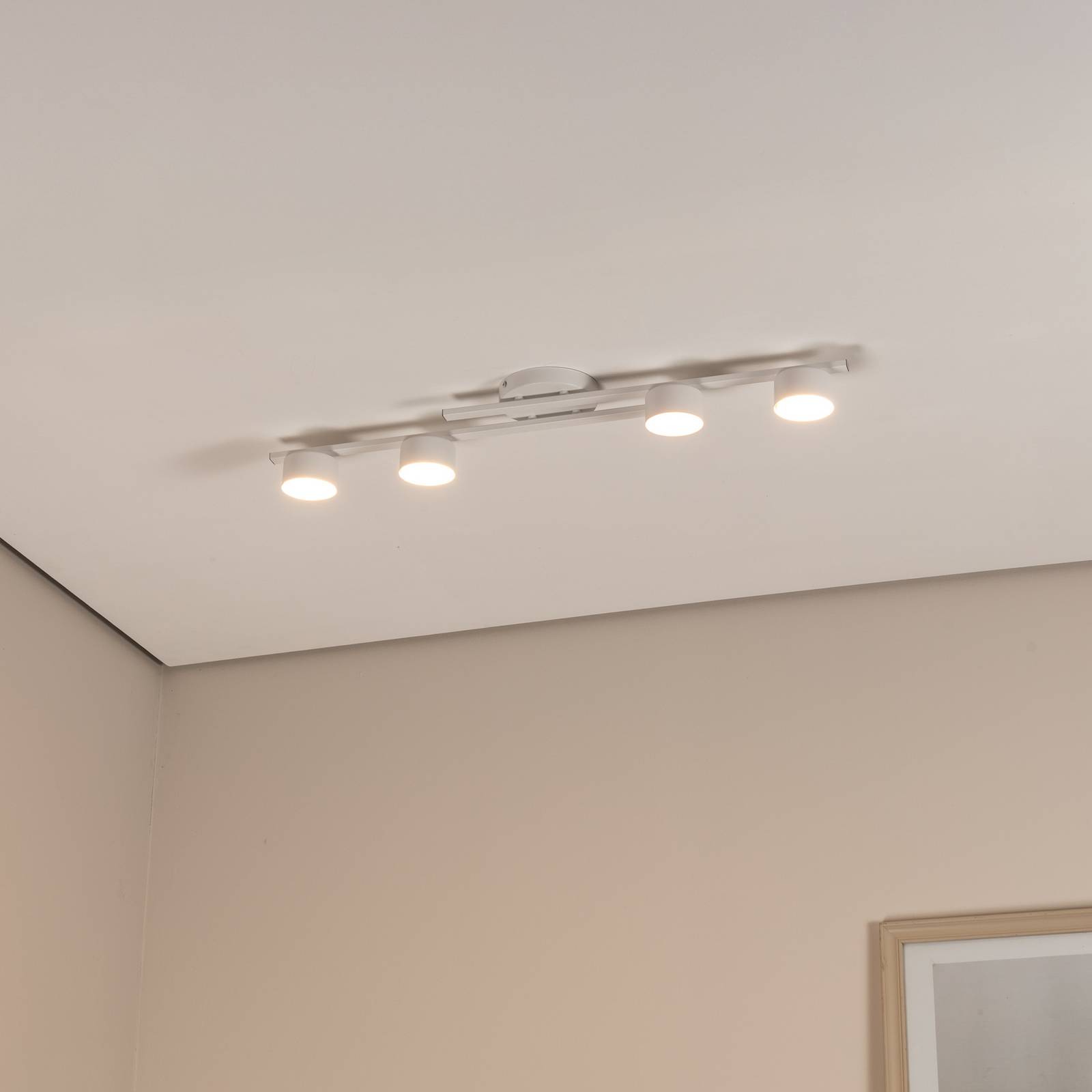 Deckenlampe Fragment, weiß, Länge 86 cm, Metall, 4-flg. günstig online kaufen