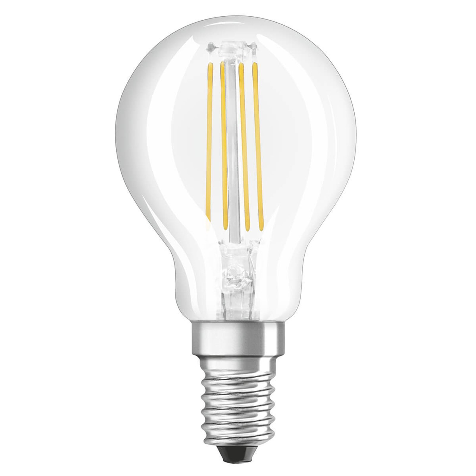 OSRAM LED lašelinė lempa E14 4W, šiltai balta, 470 liumenų
