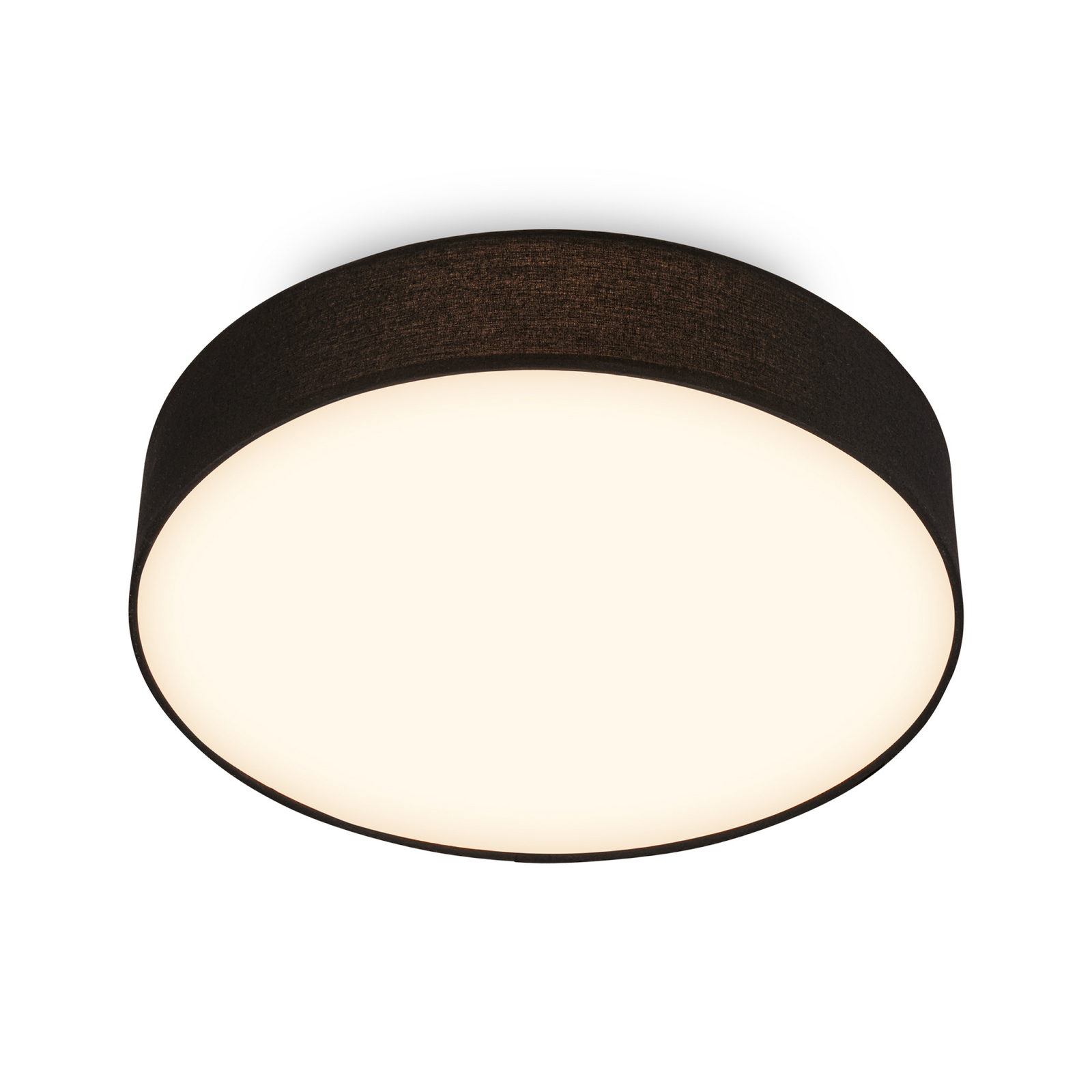 LED mennyezeti világítás Duck, fekete, átmérő 38 cm, textil, 3000 K