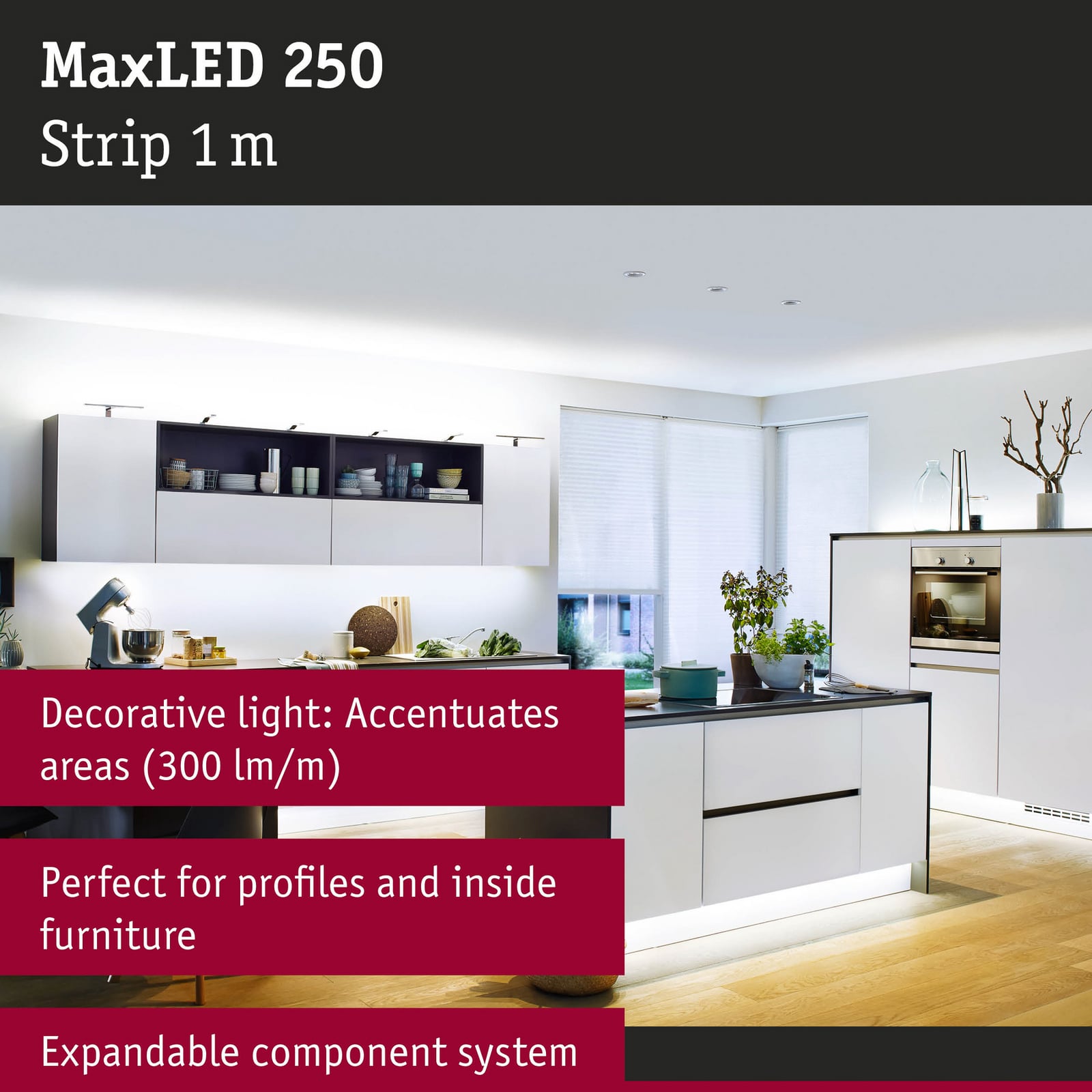 Paulmann MaxLED 250 Fita IP44 luz do dia 1m