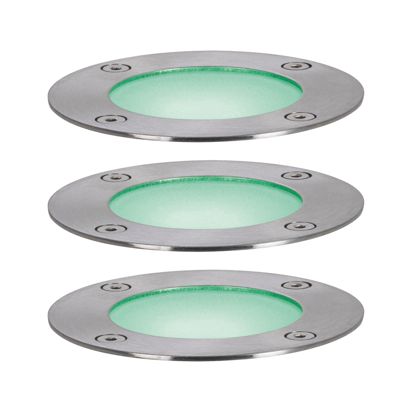 Plug & Shine 3 LED Erd Spot Smart Home ZigBee RGBW IP67 Silver - Paulman