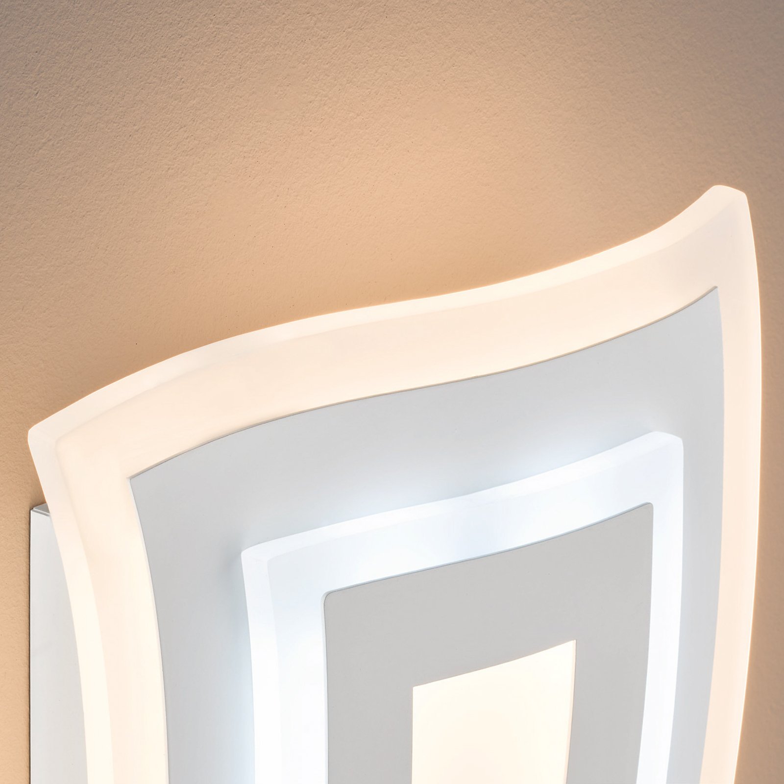 Applique a LED Gorden, bianco, altezza 43 cm, metallo, CCT