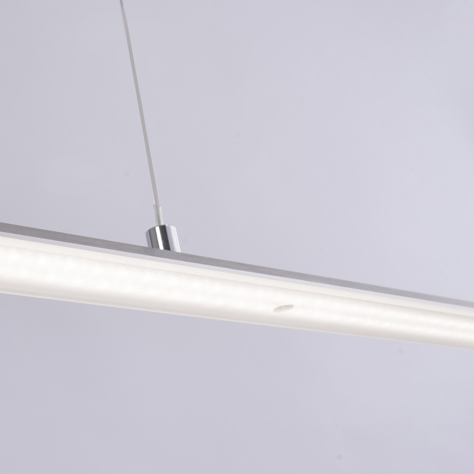 PURE LED závěsné světlo Lite, stříbrné, 160 cm, CCT, stmívatelné