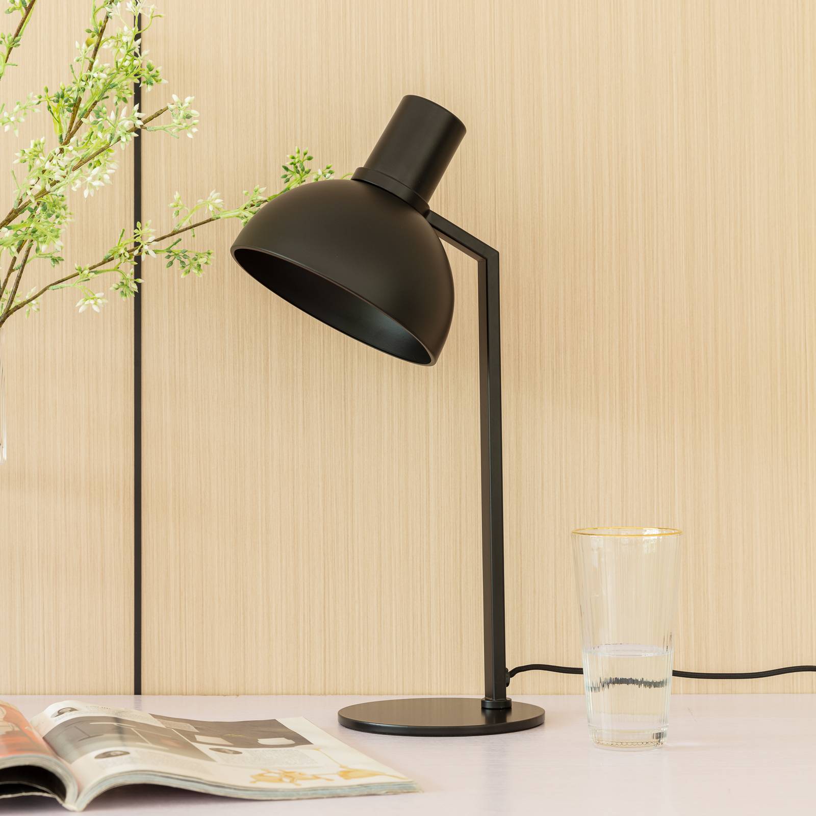Photos - Desk Lamp Lucande Mostrid table lamp in black iron 
