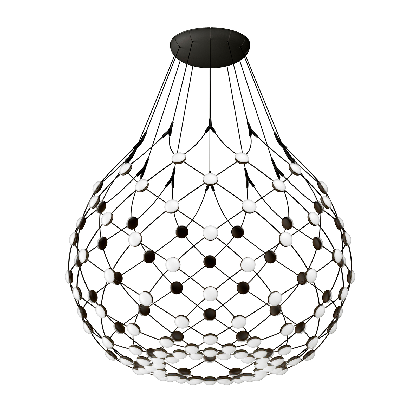 Mesh Pendant Ø80xH60 3m w/Wireless Kit Black - Luceplan