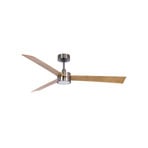 Ventilateur de plafond Licht Climate IV nickel/teck silencieux - Beacon