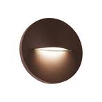 LED udendørs væglampe Vita, rustbrun, Ø 14 cm