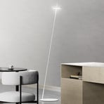 LED-akku-maavalaisin Mahina, valkoinen, korkeus 130 cm, metalli, CCT