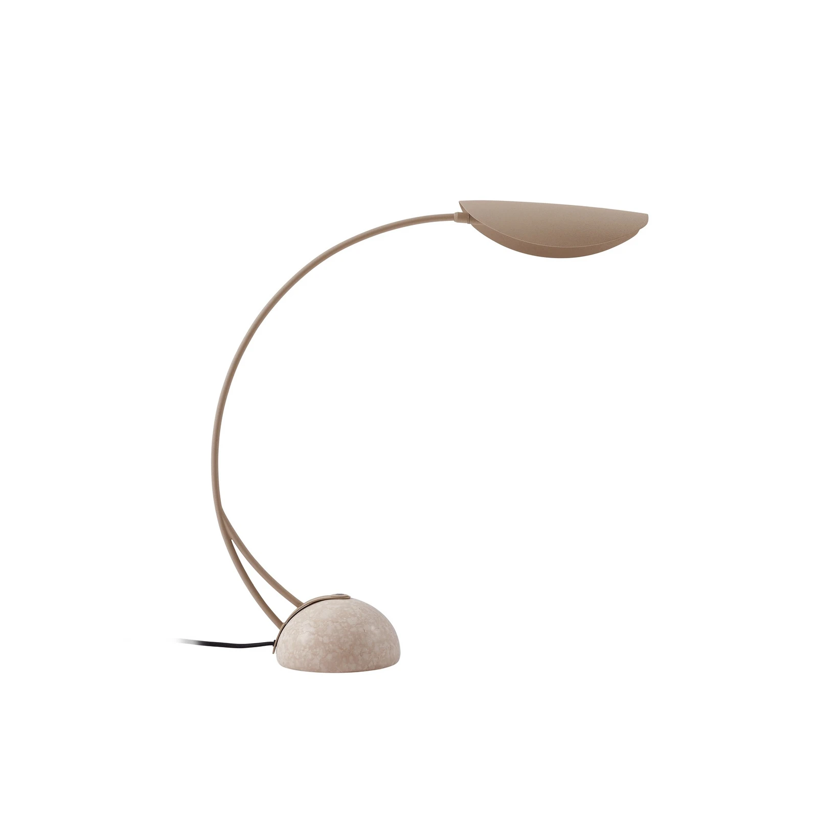 Lucande bordslampa Rivera, beige, metall, sten, 51 cm, G9