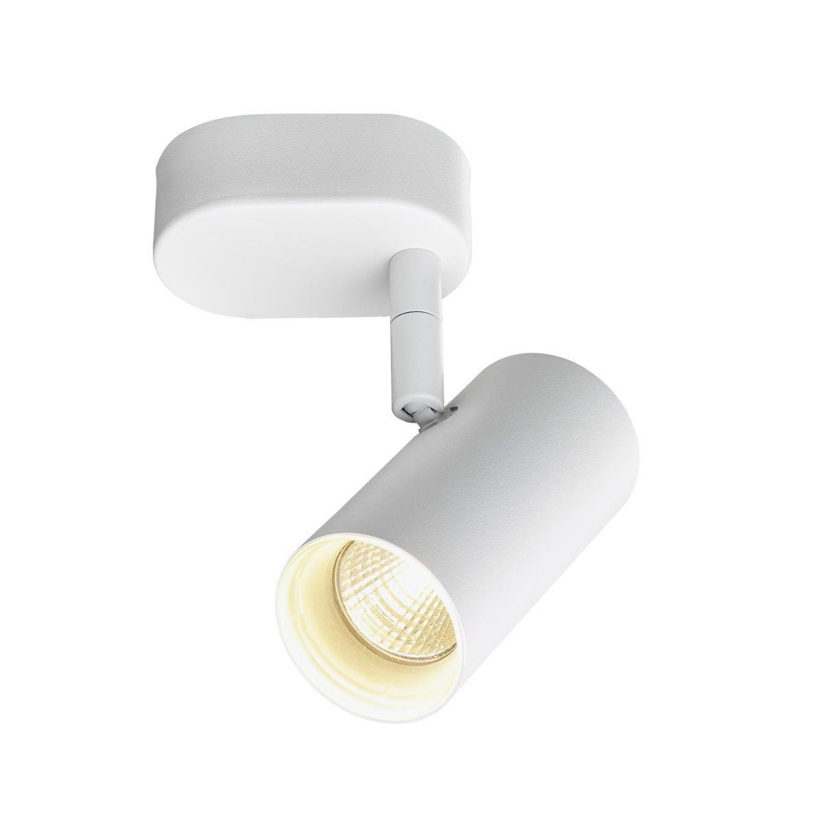 SLV LED-Wandstrahler Noblo, 2.700 K, weiß, 13 cm, Metall