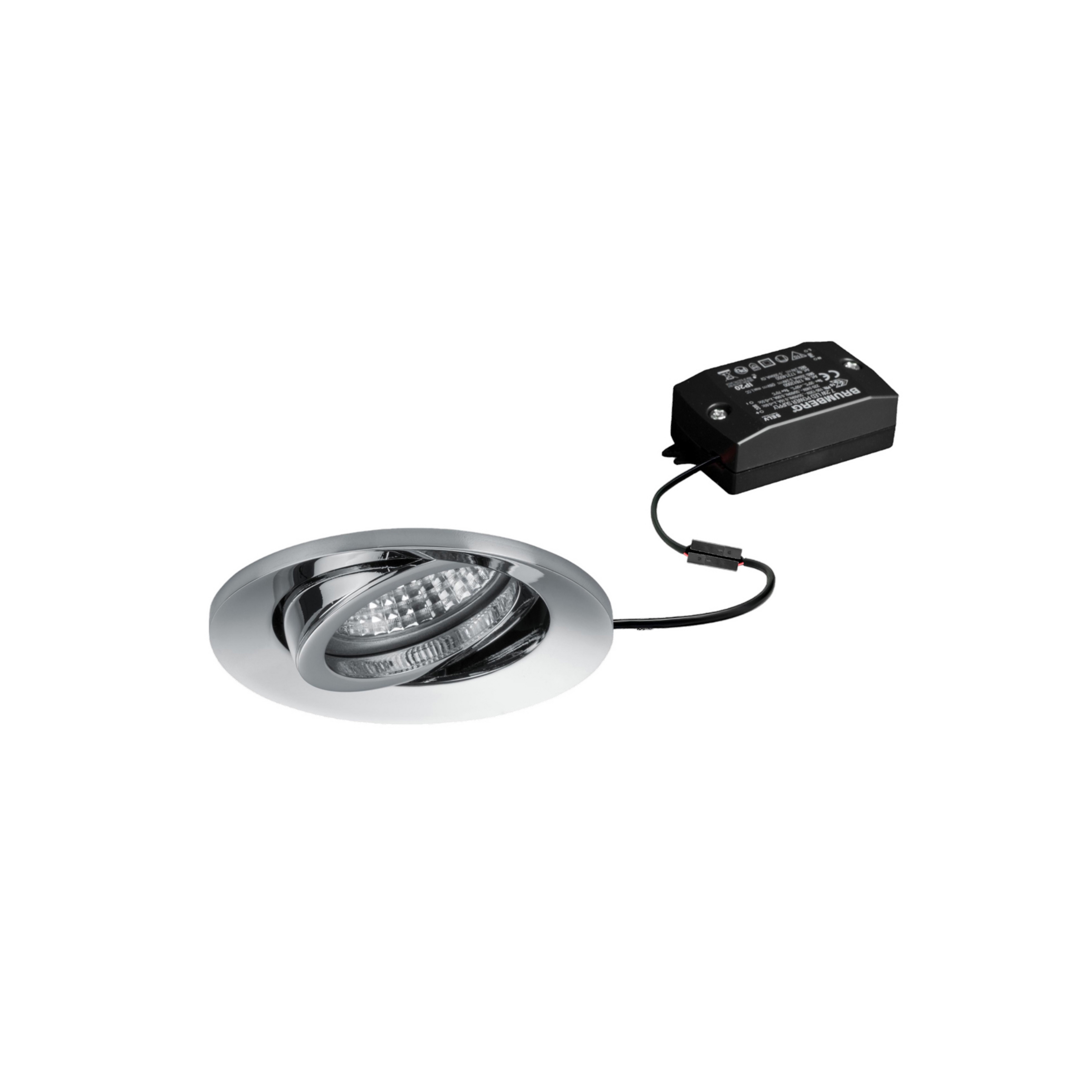 BRUMBERG Reflektor wpuszczany LED Berrie-R, 3000K, on/off, chrom