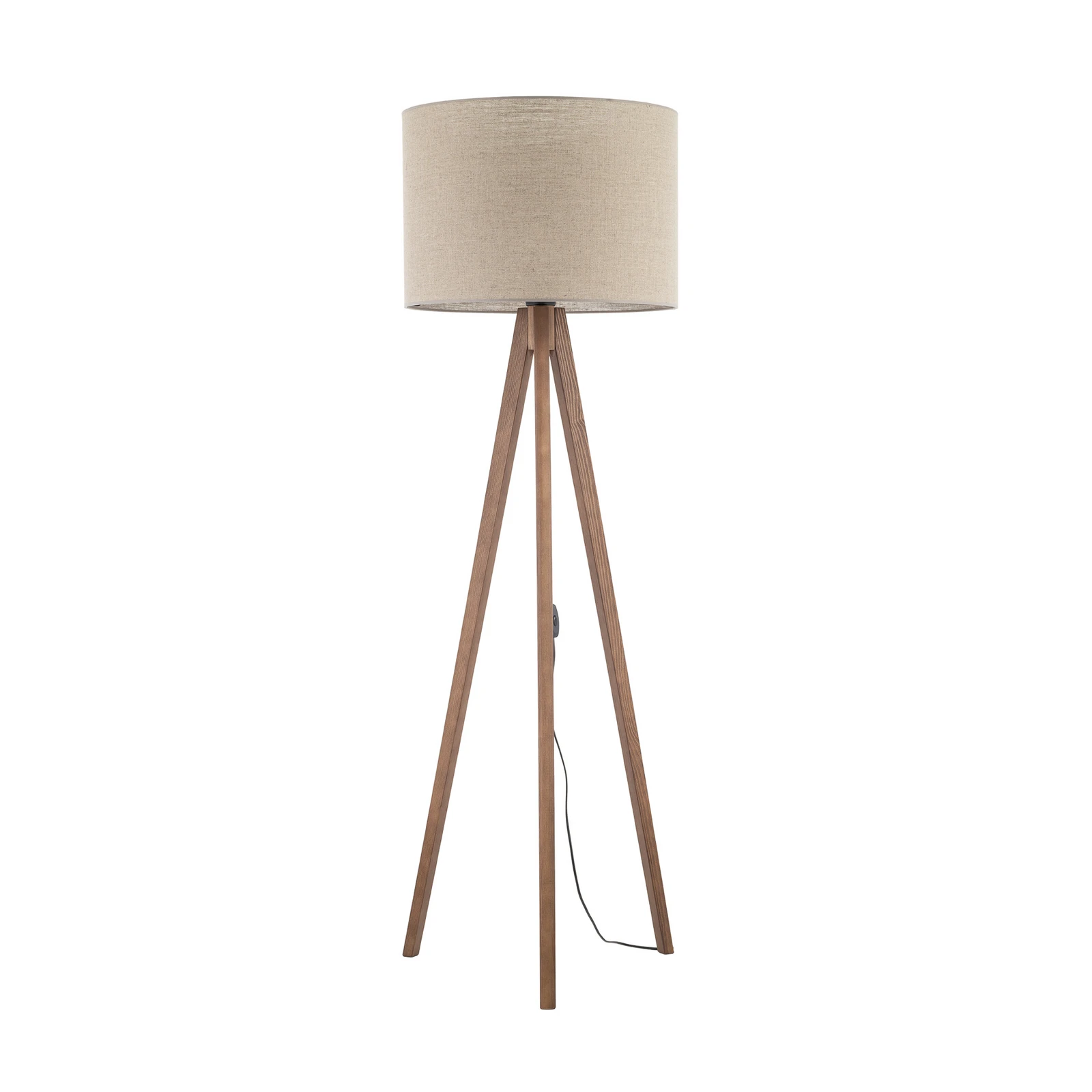 Stehleuchte Grand, beige/nussbaum, Höhe 145 cm, E27