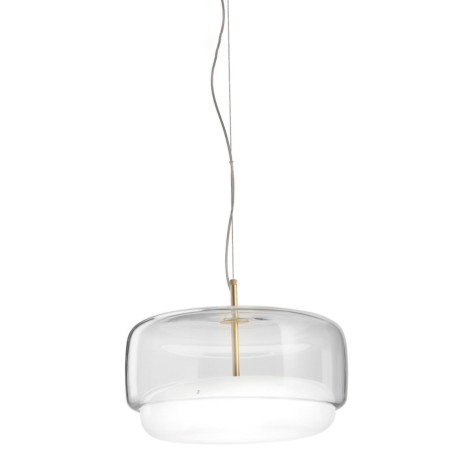 Jube SP G LED hanging lamp, glass, clear/white