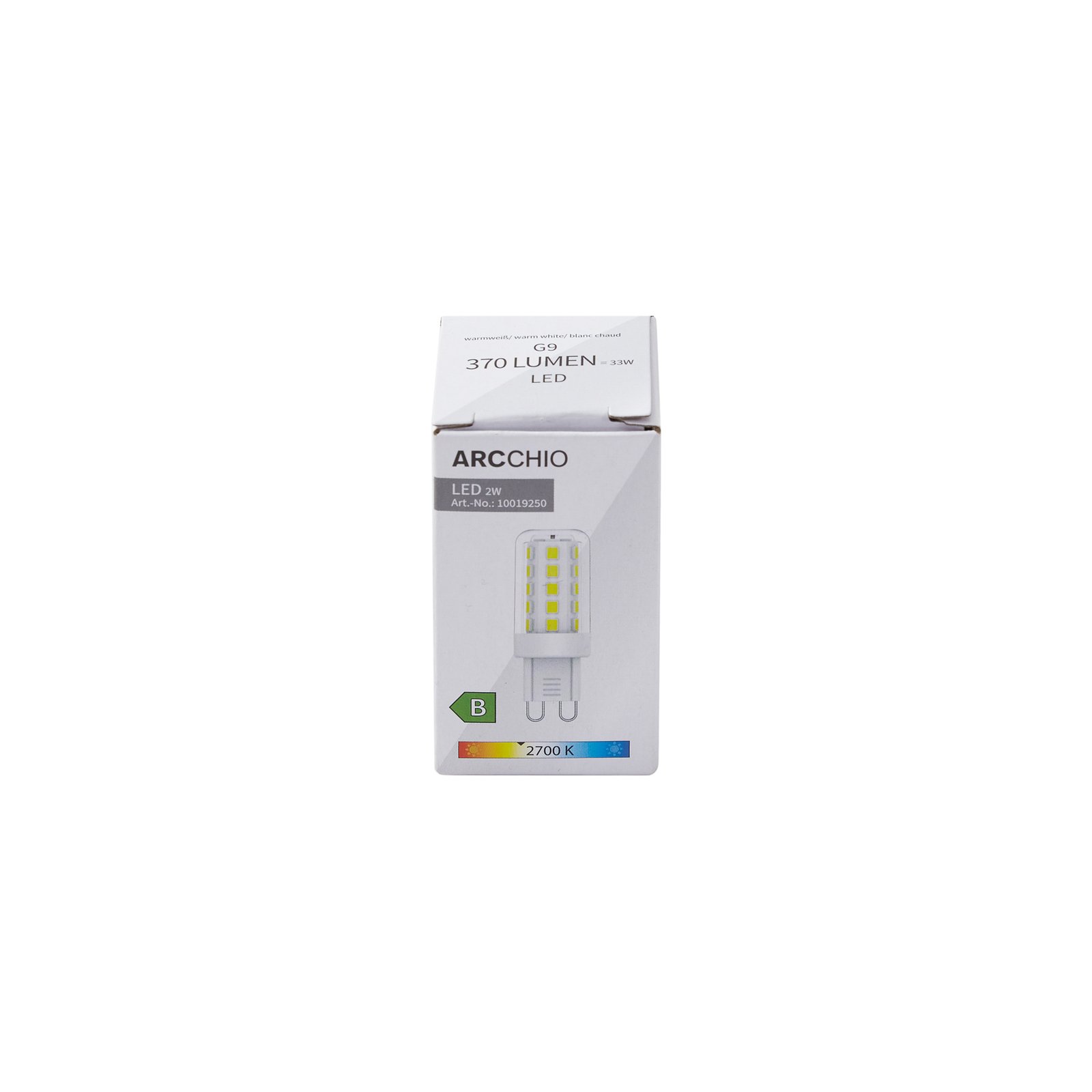 Arcchio LED-Leuchtmittel, G9, 2.700 K, 2 W, klar, 370 lm