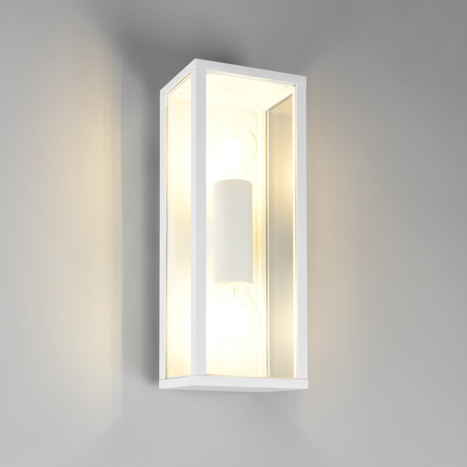 Garonne outdoor wall light, matt white, die-cast aluminium, E27