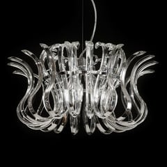Läpimitta 50 cm - lasiriippuvalaisin Wave