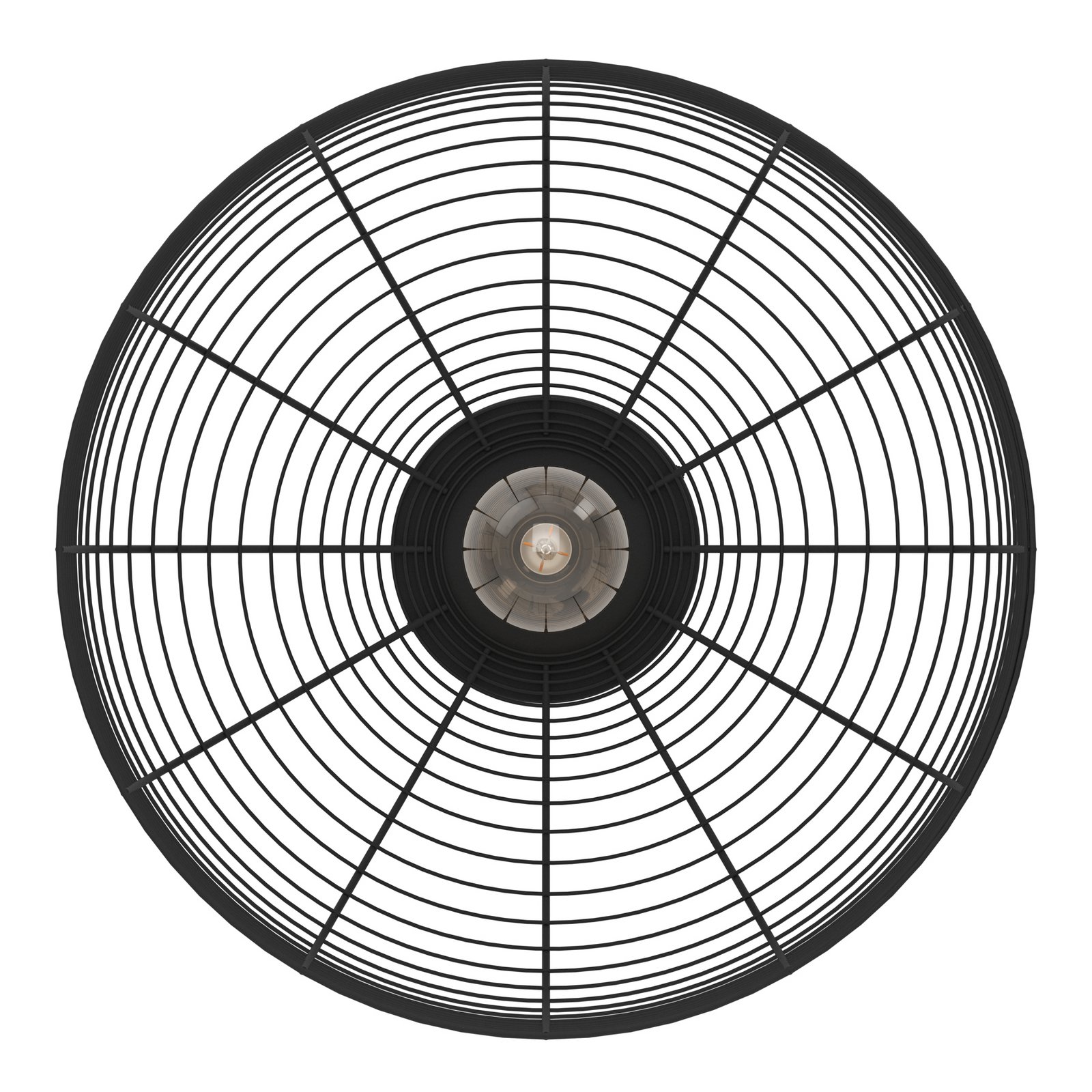 Осветително тяло за таван Rinroe, Ø 45 cm, черно, стомана
