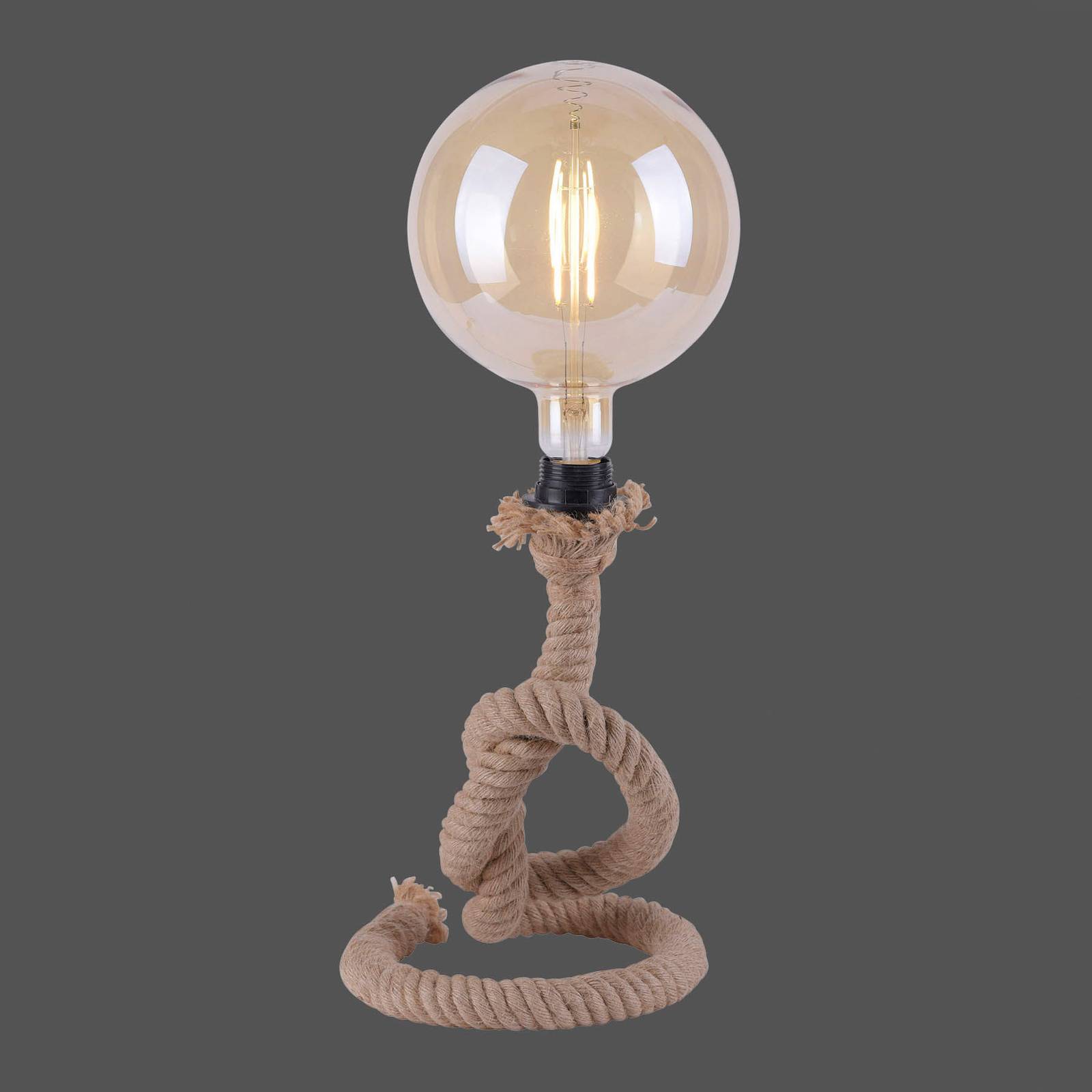 Lampa stołowa Rope wykonana z grubej liny