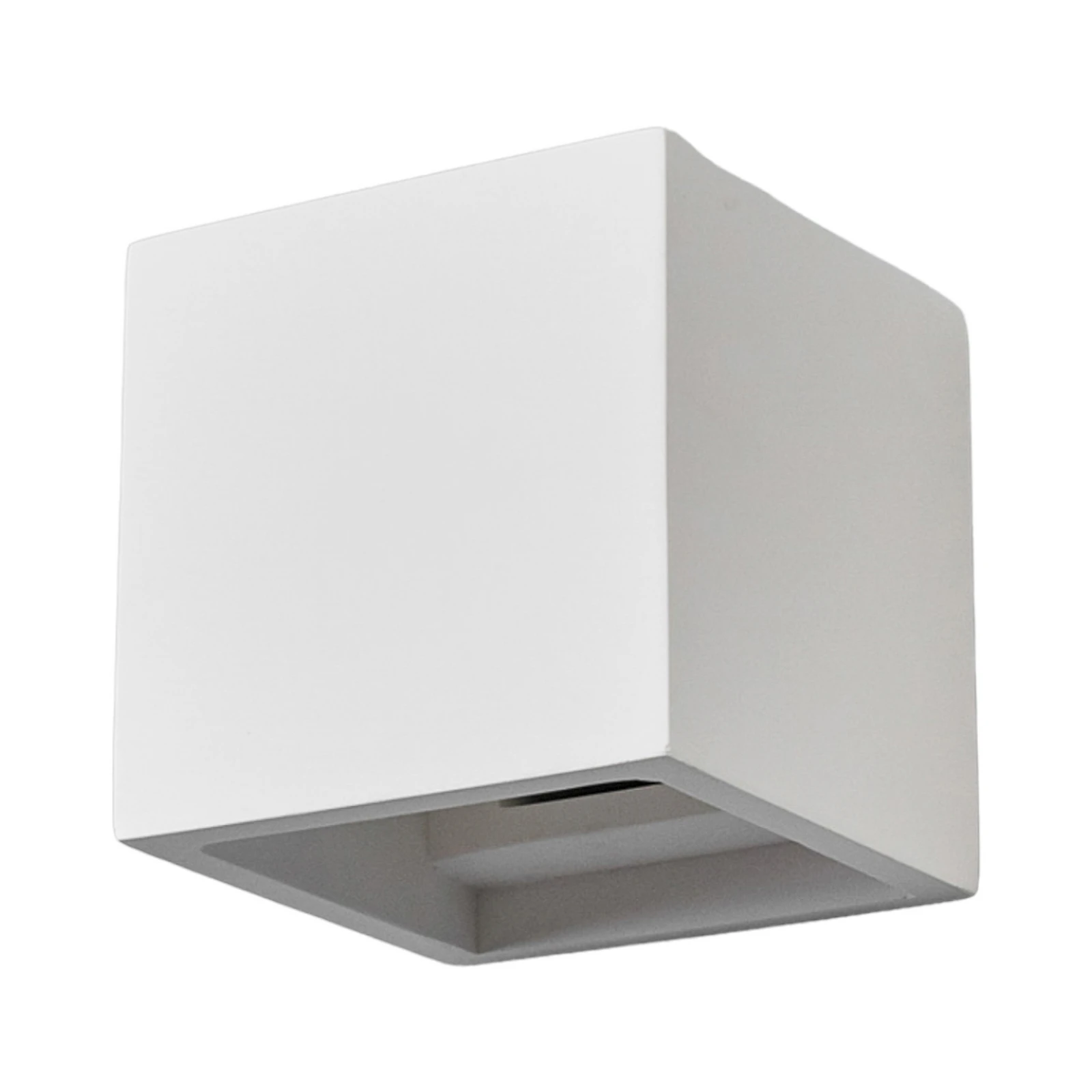 Lindby Wandleuchte Freja, weiß, Gips, up/down, bemalbar, G9