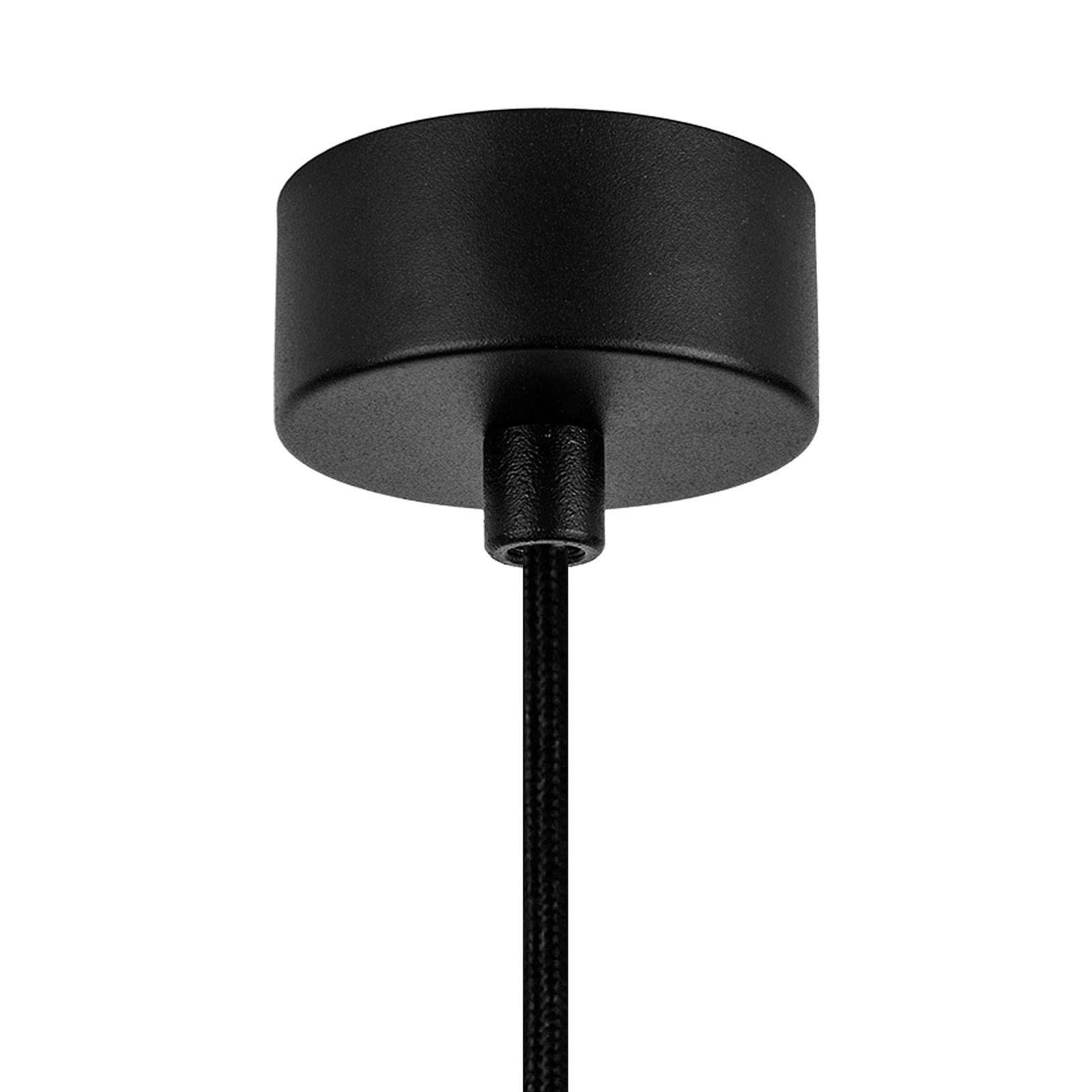 Suspension Tsuki M, 1 lampe, Ø 25 cm, noire