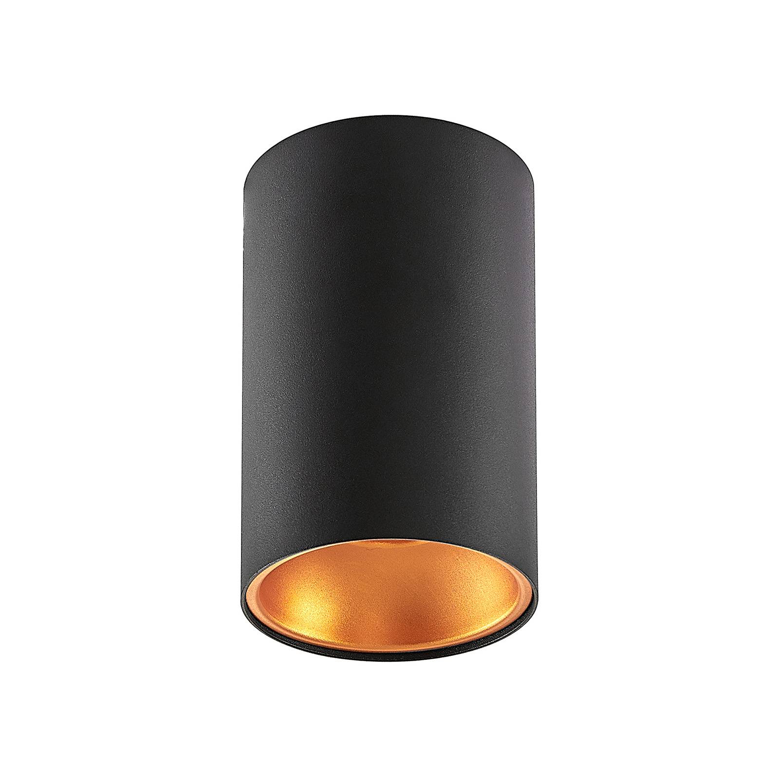 ELC Ceiling Light - Living / Dining Room - Flush Ceiling Light - dimmable - Modern - Black