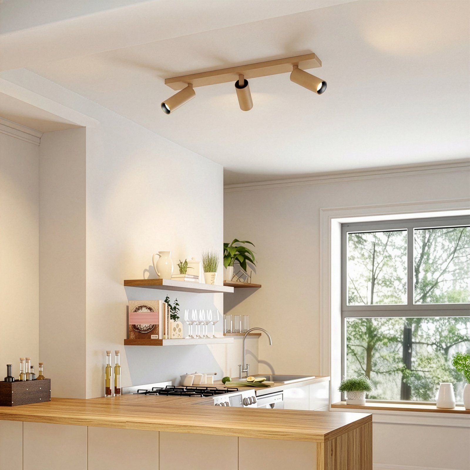 Arcchio laepaneelide valgustid Brinja Slim, pruun, 3-osaline, GU10 MR11