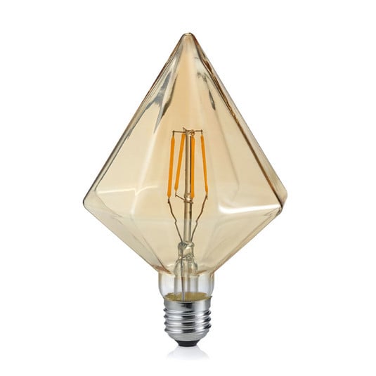 Lampada E27 4W 2.700K diamante âmbar