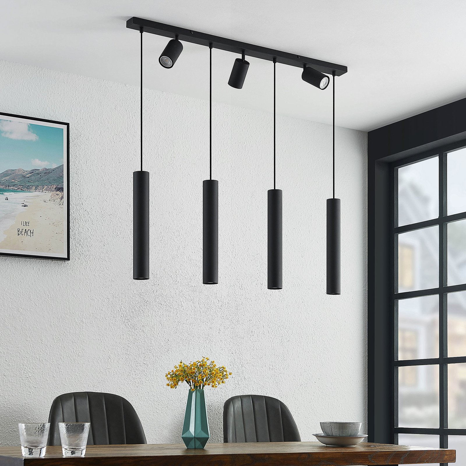 Sanad Lámpara Colgante L100 Sand Black - Lindby