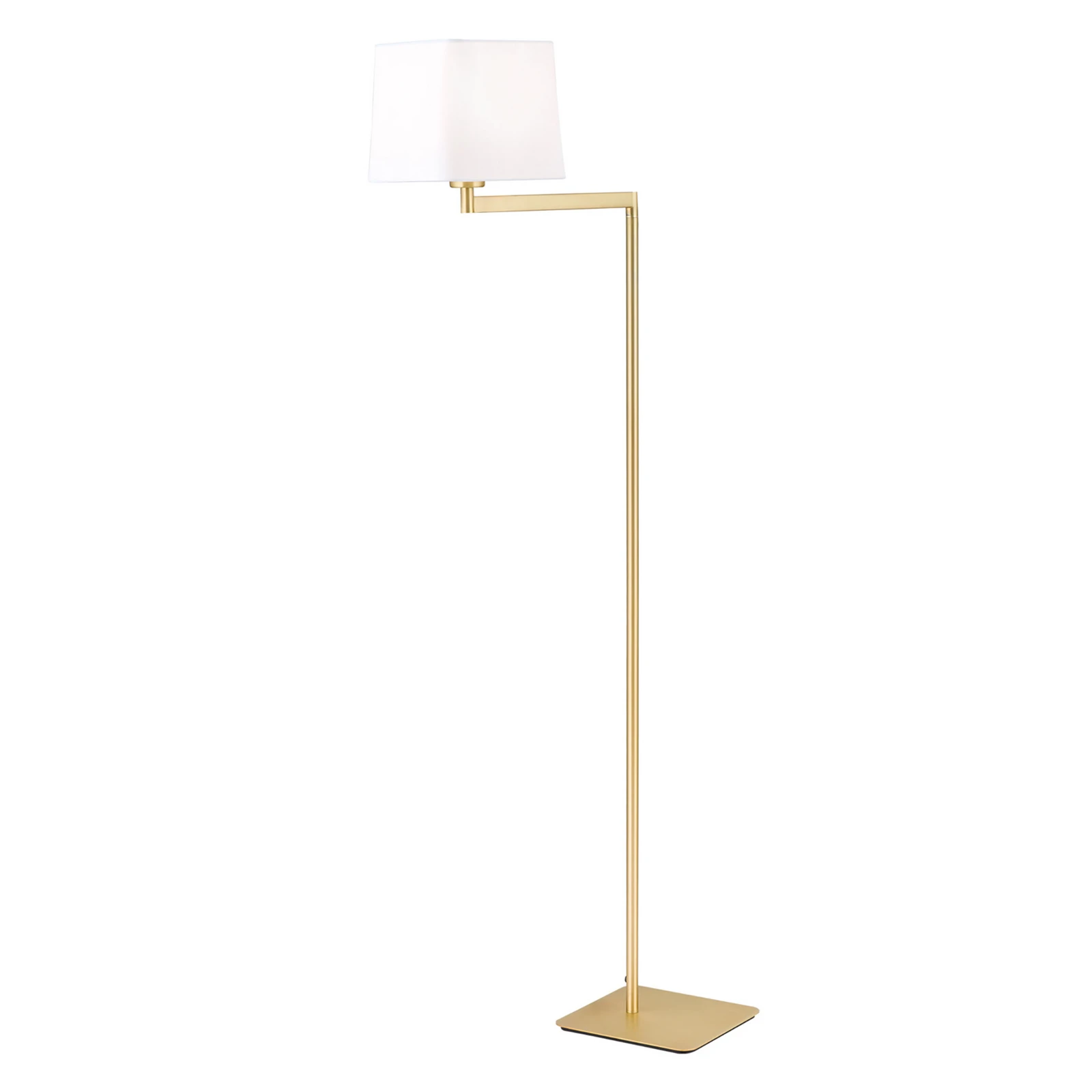 Carlton tekstilna podna lampa, mat mesing