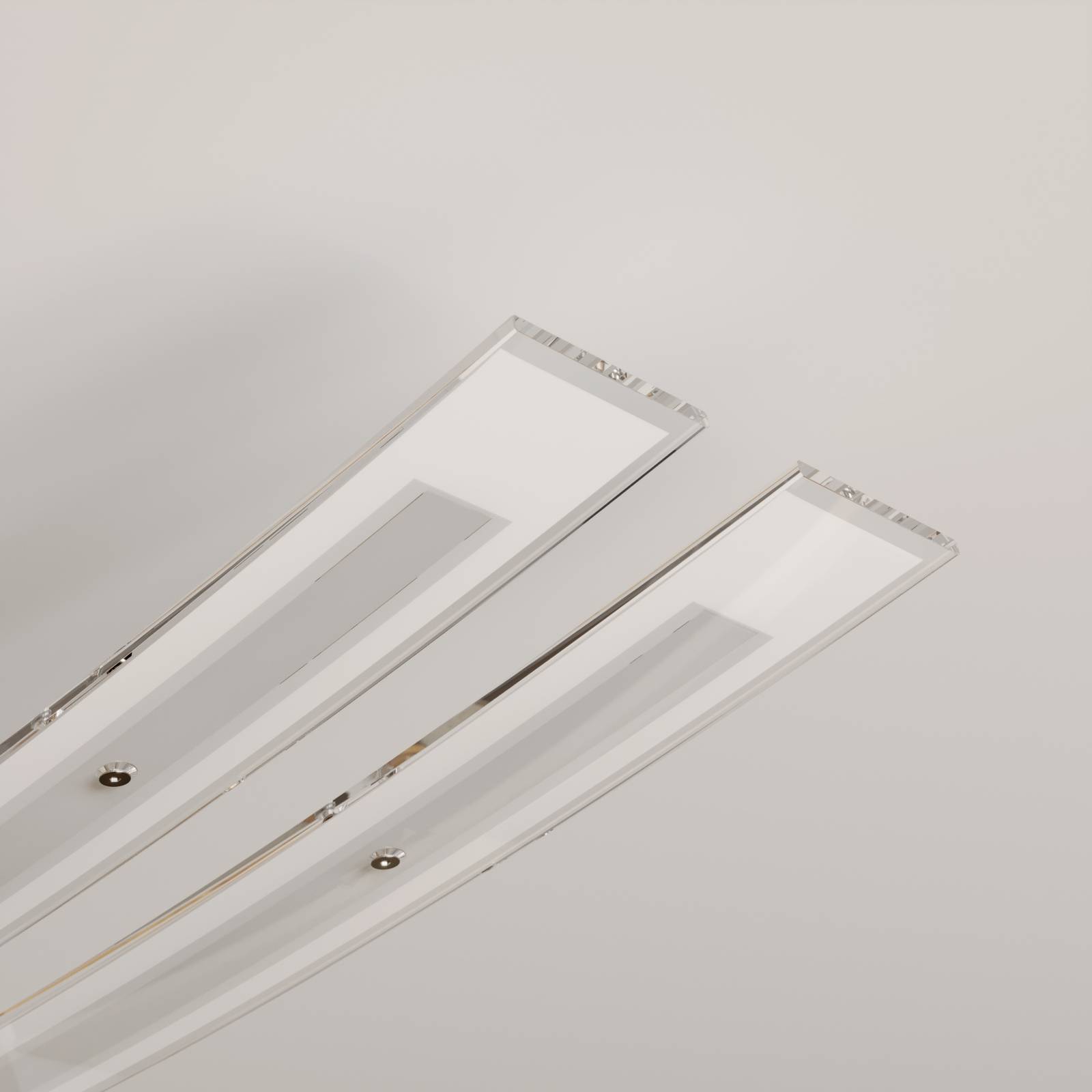 Lindby Lampa sufitowa LED Jarda, szkło, długość 134 cm, ściemniana