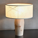 LeuchtNatur Pura LED table lamp, rubber tree leaves