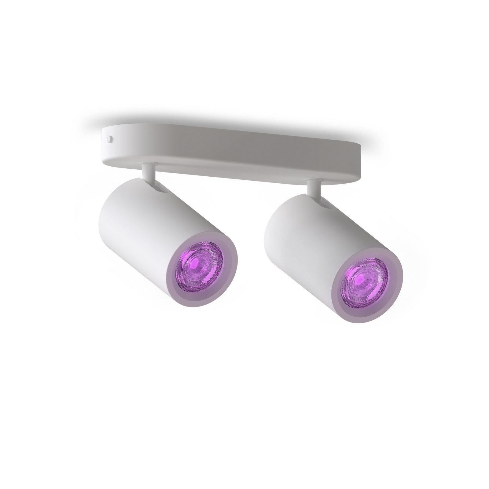 Foco empotrable Calex Smart blanco, longitud 22 cm, 2 luces GU10 LED RGBW