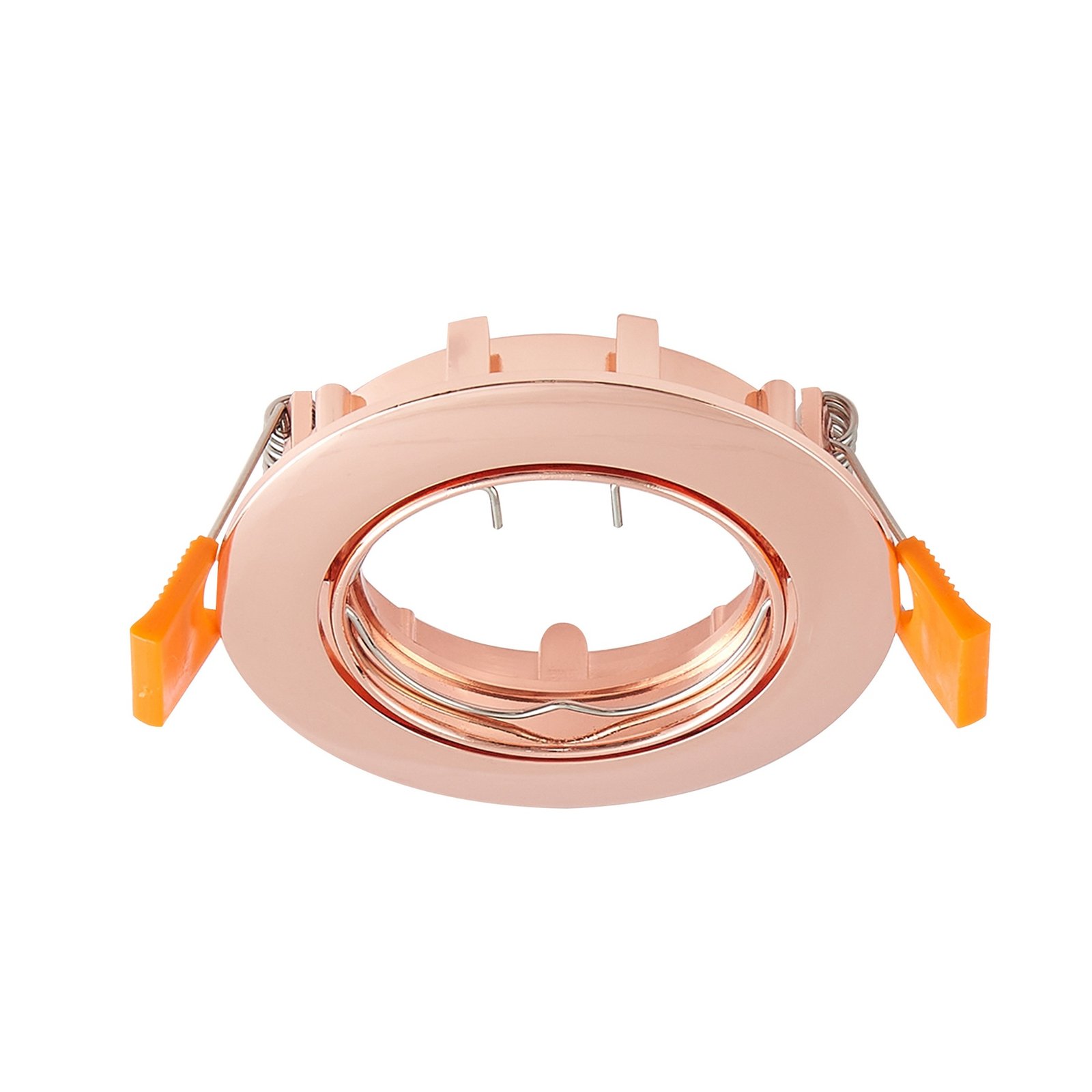 Prios recessed ceiling light Fibur, copper, aluminium, Ø 8.2 cm