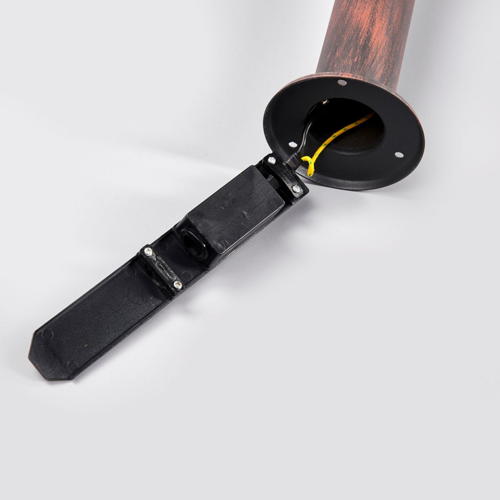 Lindby LED-Wegeleuchte Pavlos, 76 cm, rostfarben, Edelstahl
