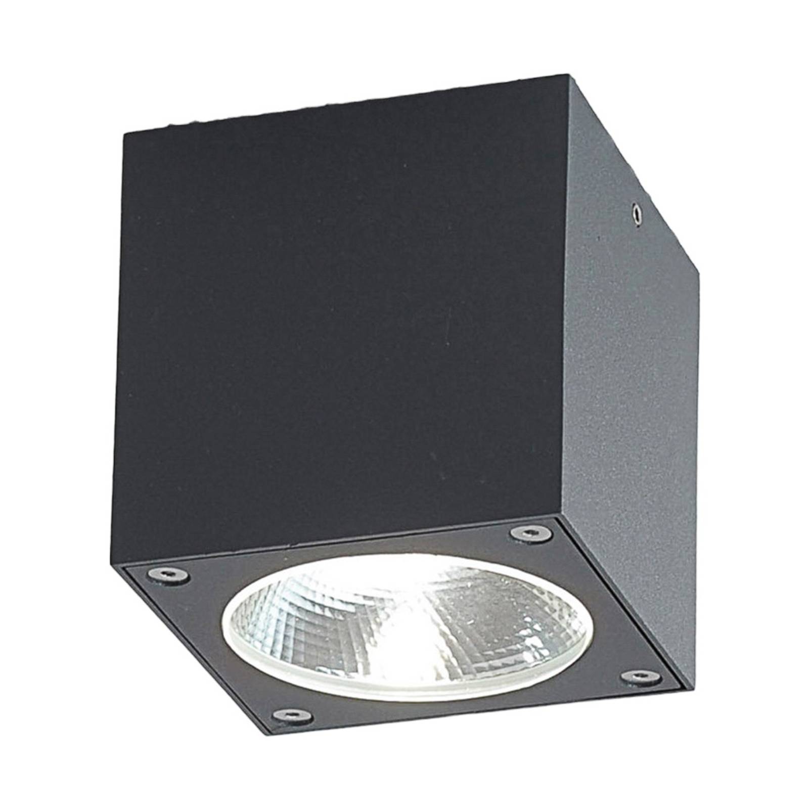 Würfelförmige LED Außendeckenleuchte Cordy