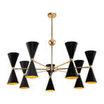 Maytoni Vesper hanging light 14-flame black/gold