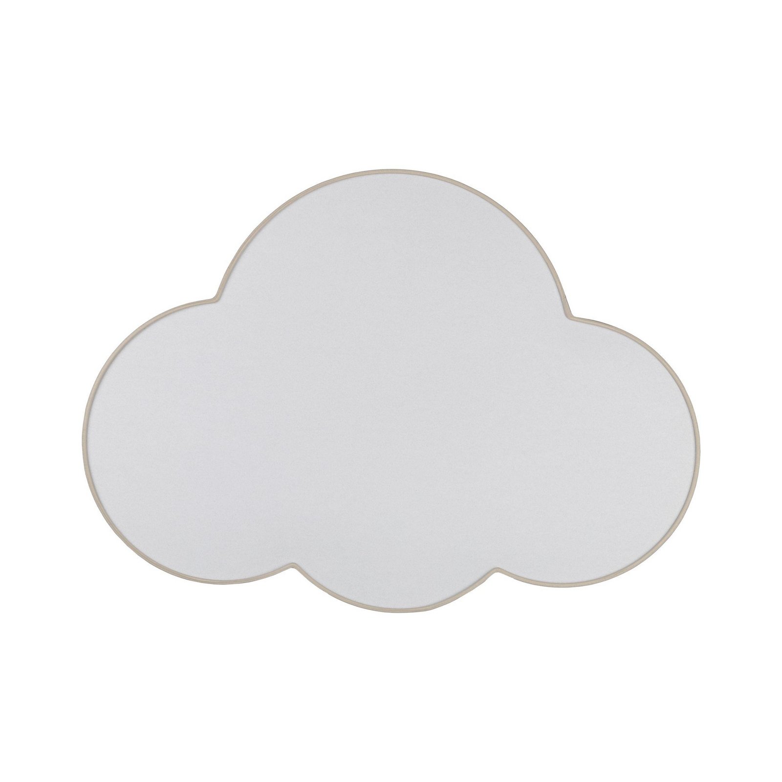 Plafonnier Cloud, beige, longueur 63 cm, lin/plastique