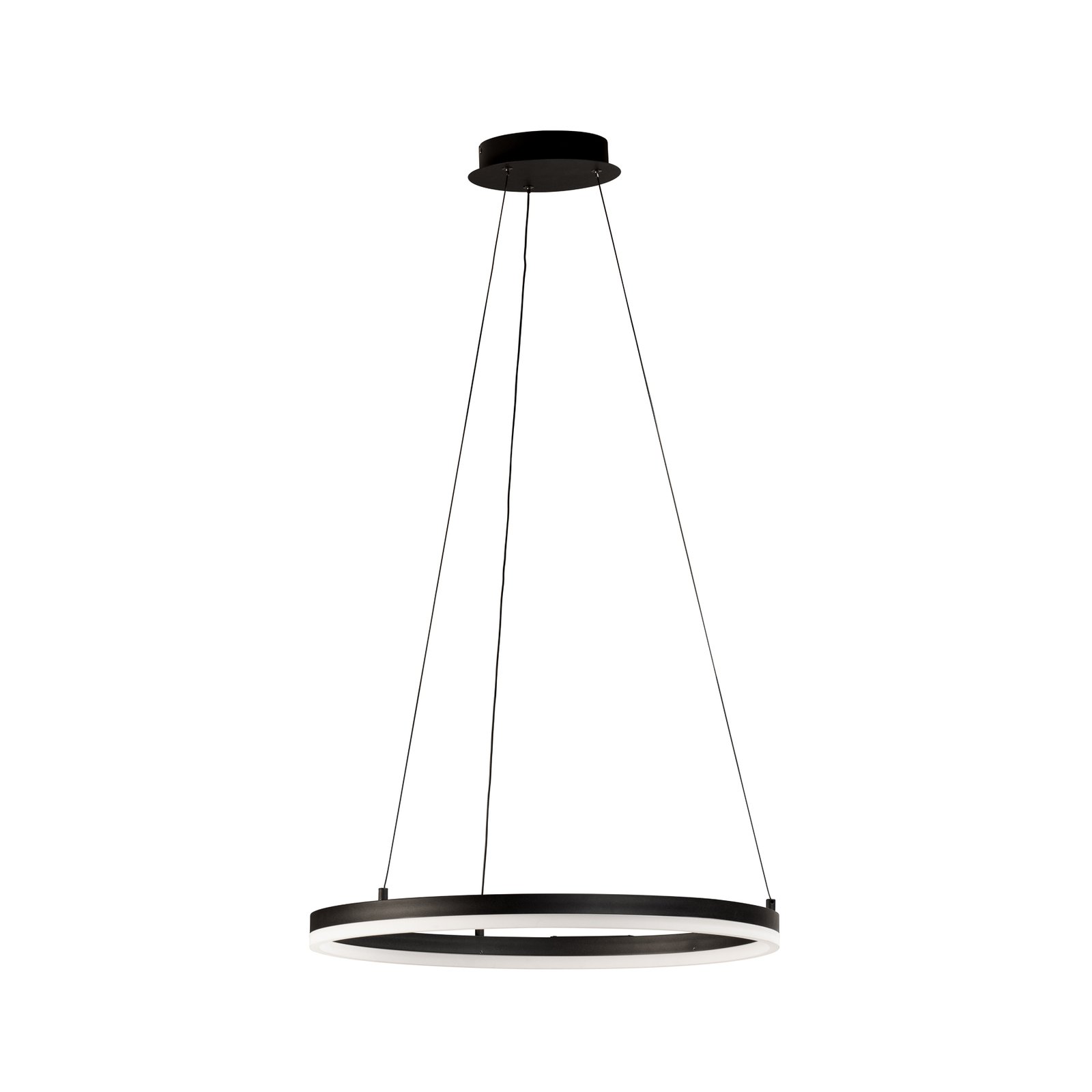 Lampa wisząca LED Sirko, czarny/biały, metal, CCT, ściemniany