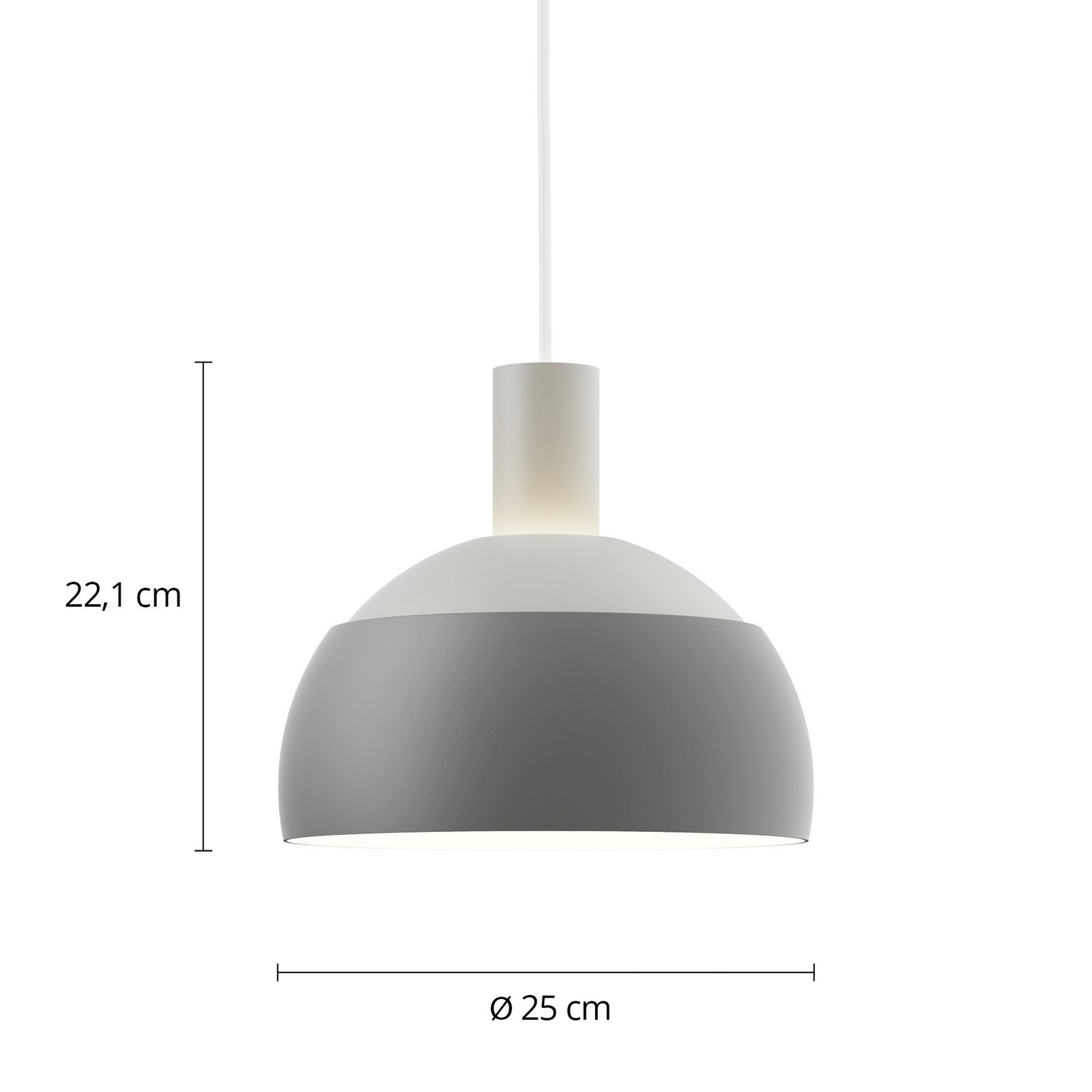 FJ Elements pendant light grey Ø 25 cm E27 - Louis Poulsen