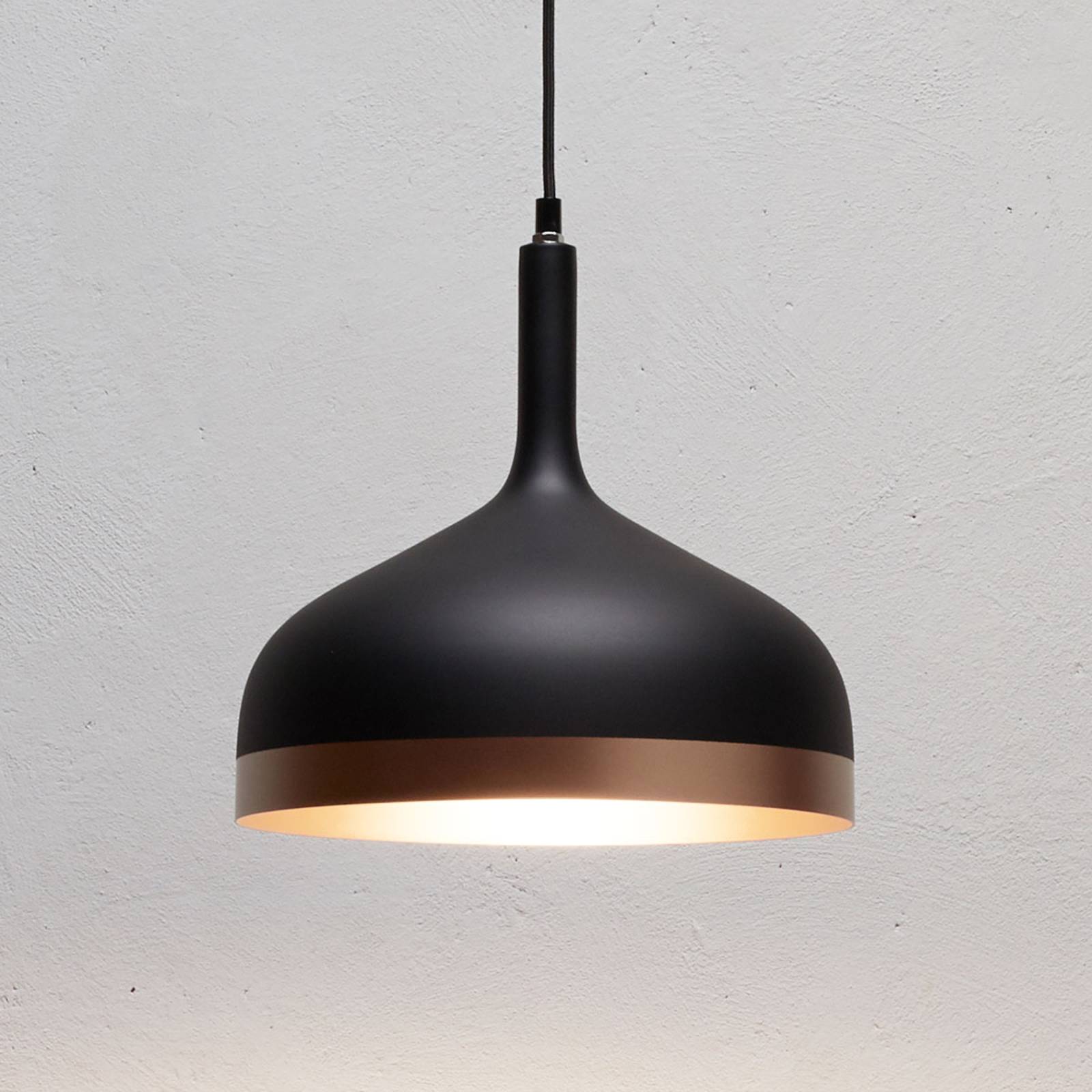 Ultra modern hanging light Embla in black