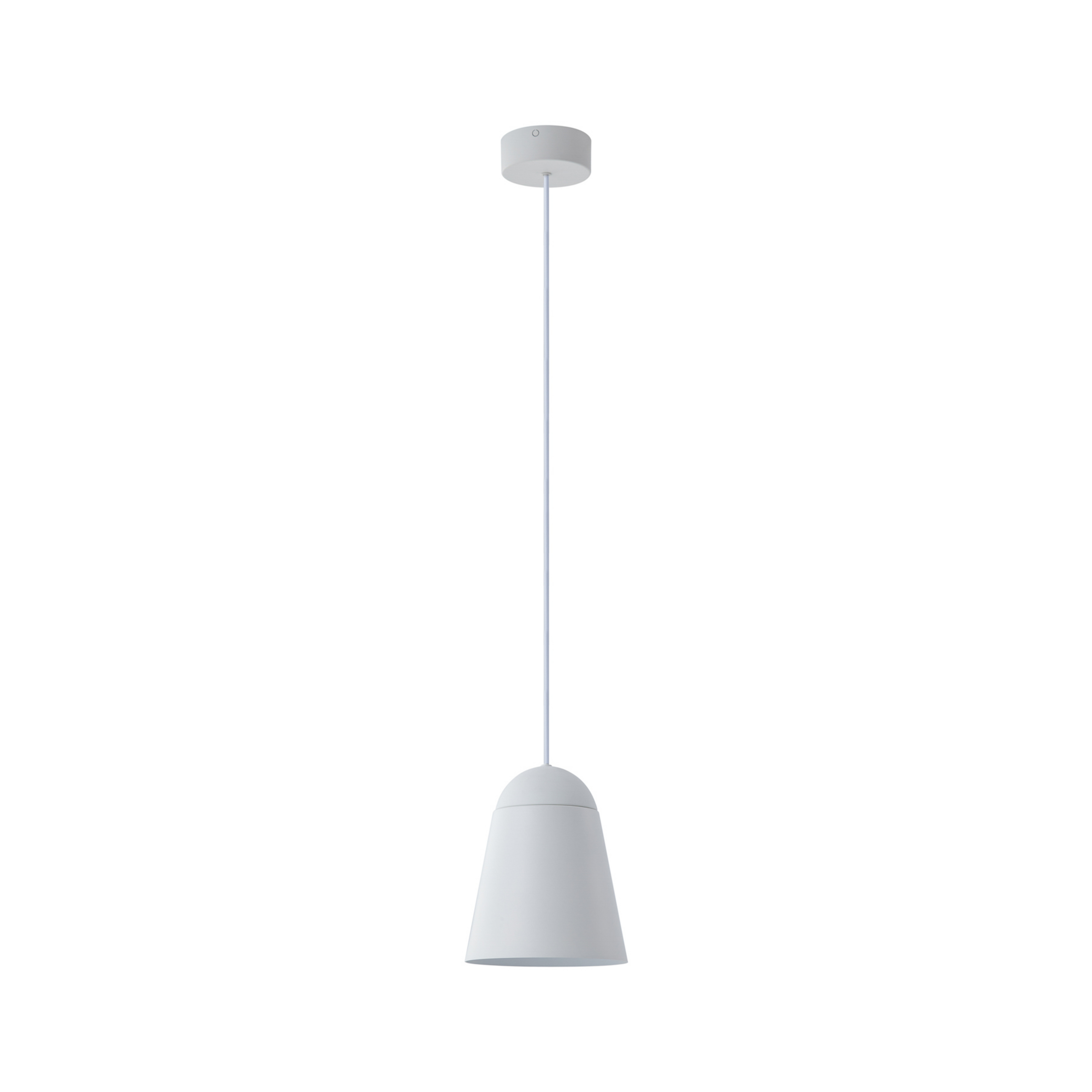 Candeeiro suspenso Montes, branco, Ø 20 cm, alumínio - Nola