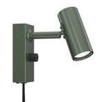Cato vegglampe skoggrønn/svart høyde 15 cm dimbar - Belid