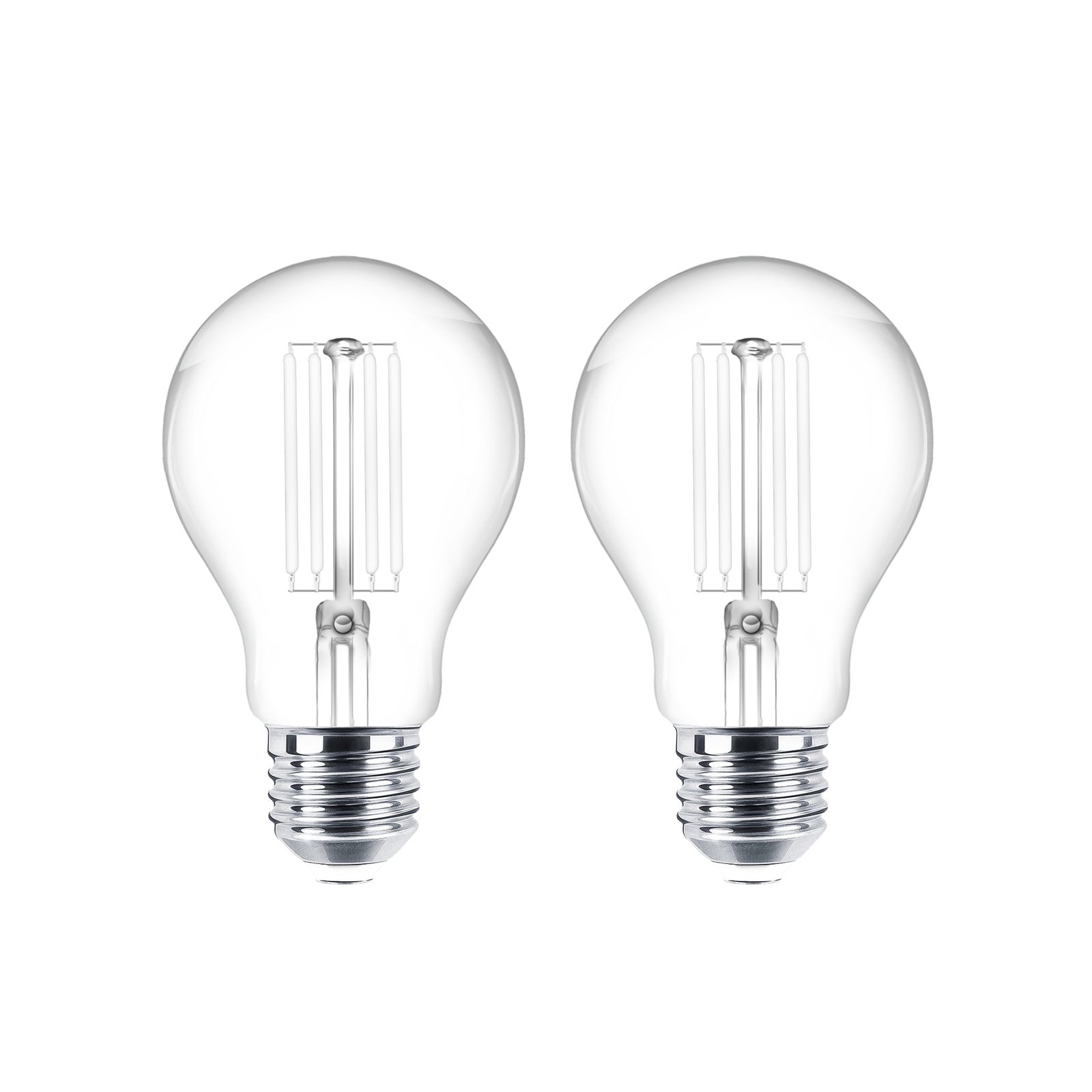 LED filament lamp E27 helder 7W 2700K 806lm set van 2