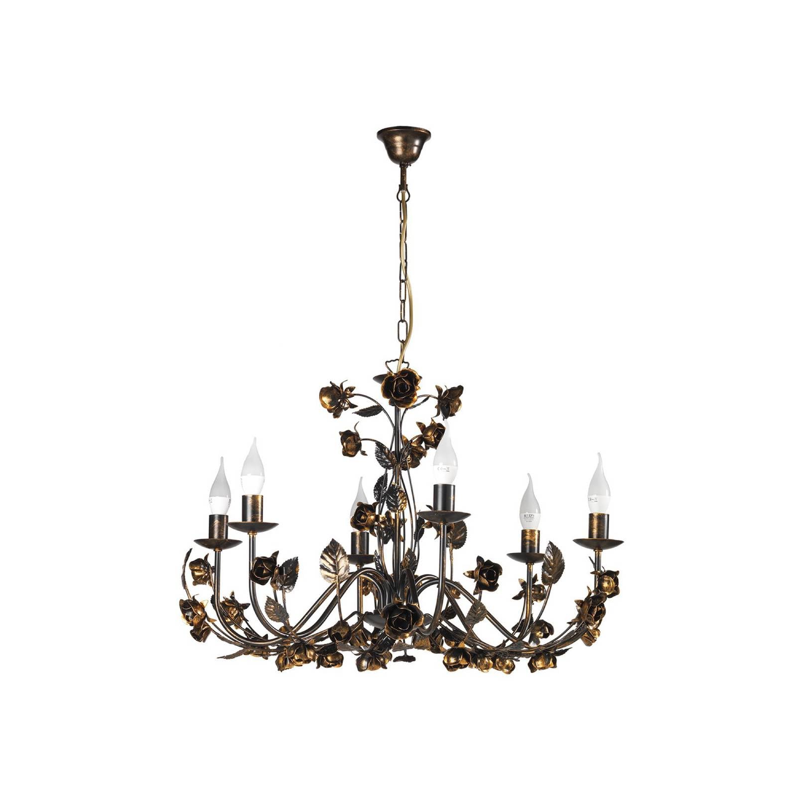 Onli Lighting - Onli carolina Flower Design Kronleuchter mit mehreren Armen Bronze